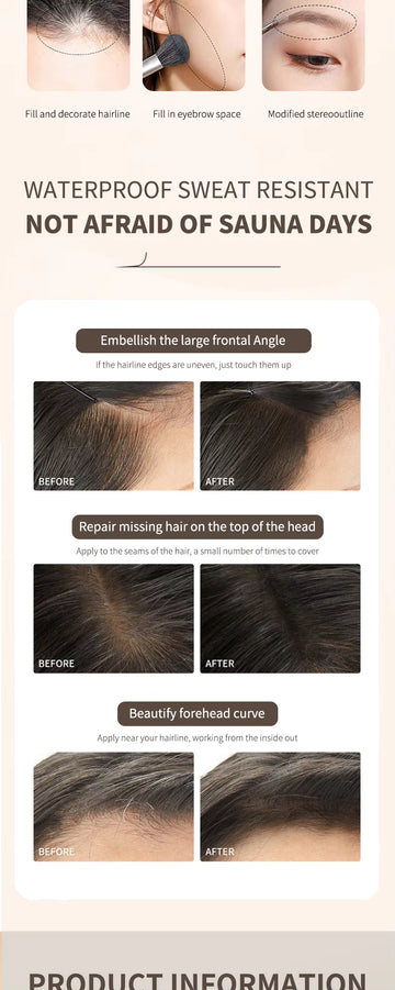 Waterproof Root Concealer Fluffy Hair Filling Powder Hairline Powder Men Women