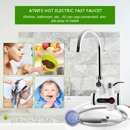 220V Hot water Tap with Shower